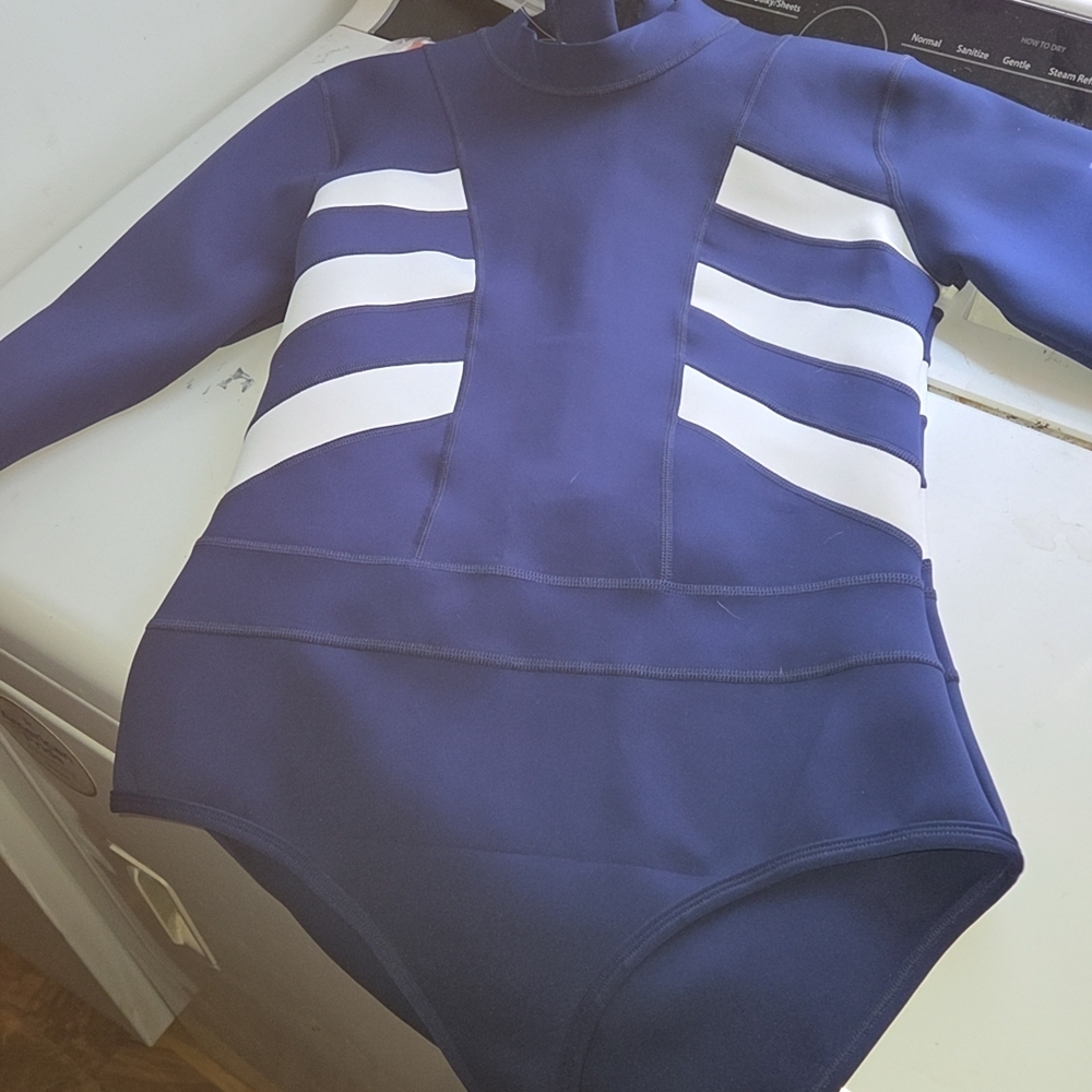 Perfect Moment Blue and White One Piece Swimsuit